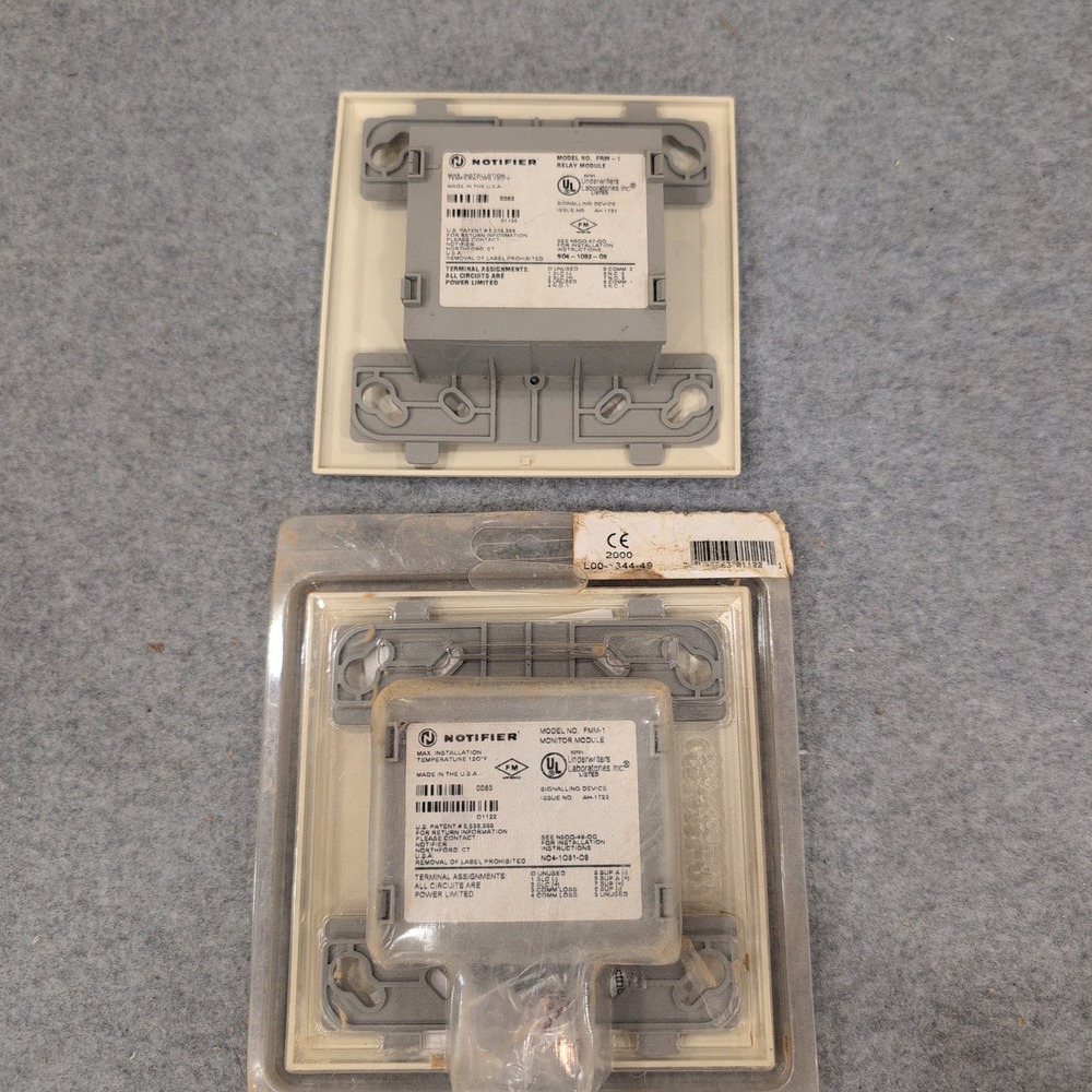 Notifier FRM-1 Relay Module and FMM-1 Monitor Module Fire Alarm System Set
